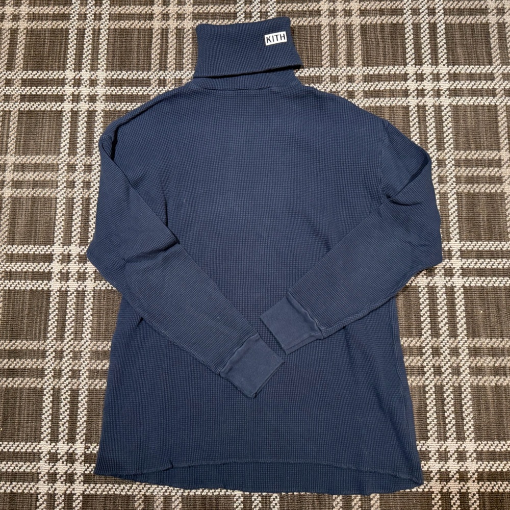 KITH Waffle Knit Blue Turtleneck